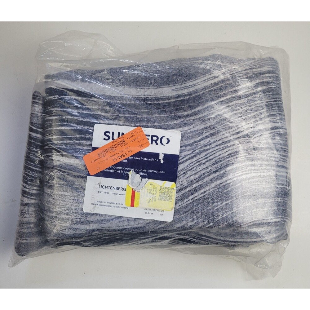 NEW Sun Zero 40 x 108 One Grommet curtain panel 'Black Textile' #CT30
